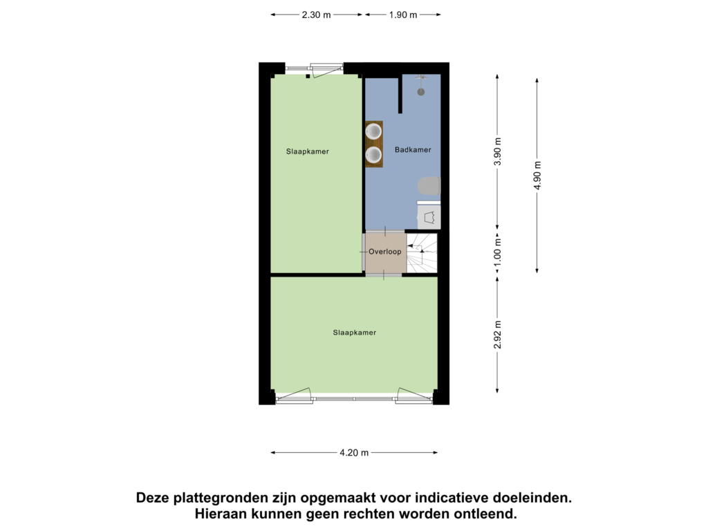 Bekijk plattegrond van Eerste Verdieping van Buffelstraat 165