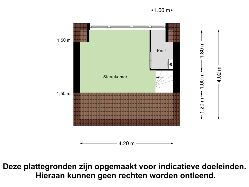 Bekijk plattegrond van Tweede Verdieping van Buffelstraat 165