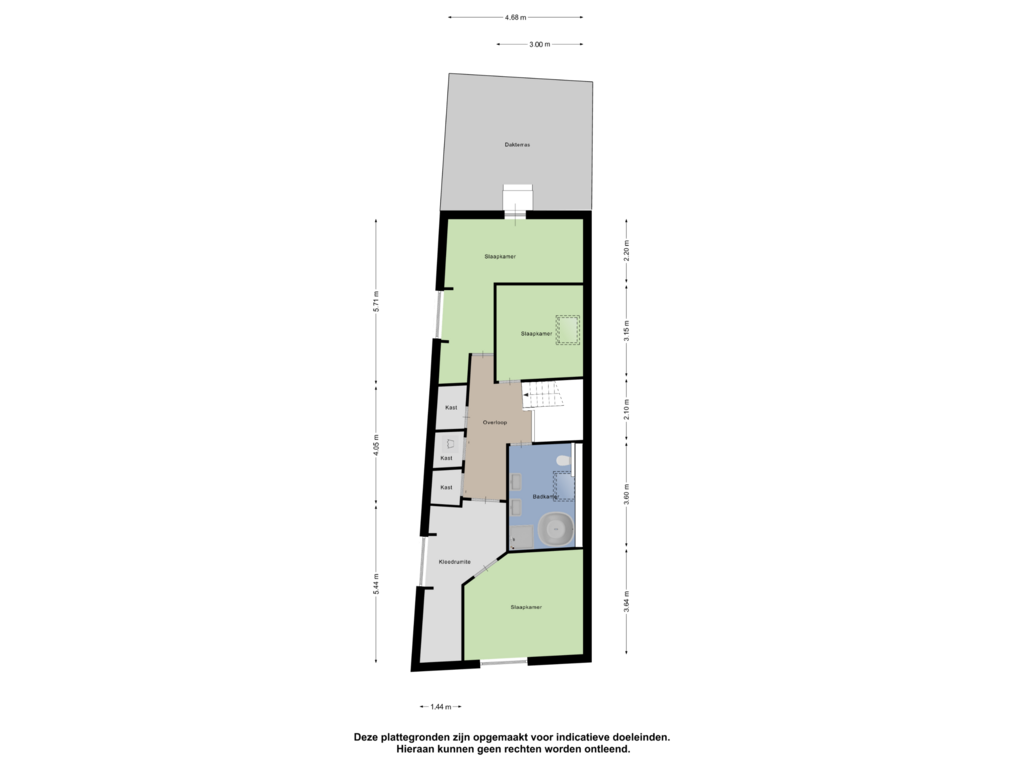 Bekijk plattegrond van Eerste Verdieping van Vijfmorgenstraat 33