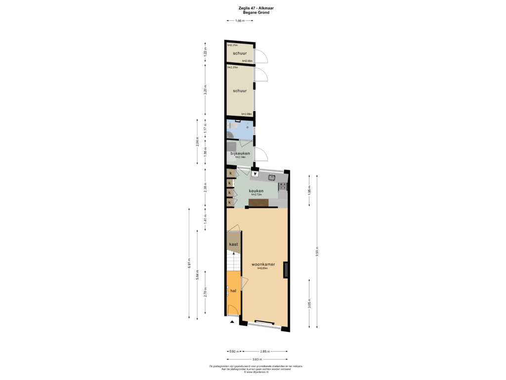 Bekijk plattegrond van BEGANE GROND van Zeglis 47