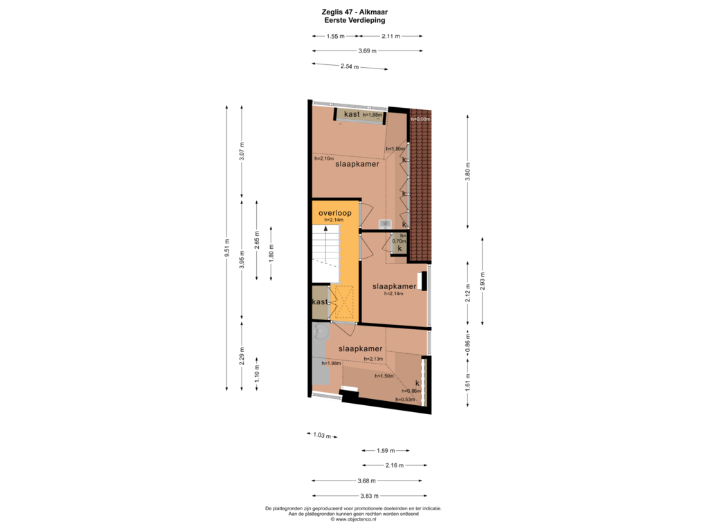 Bekijk plattegrond van EERSTE VERDIEPING van Zeglis 47