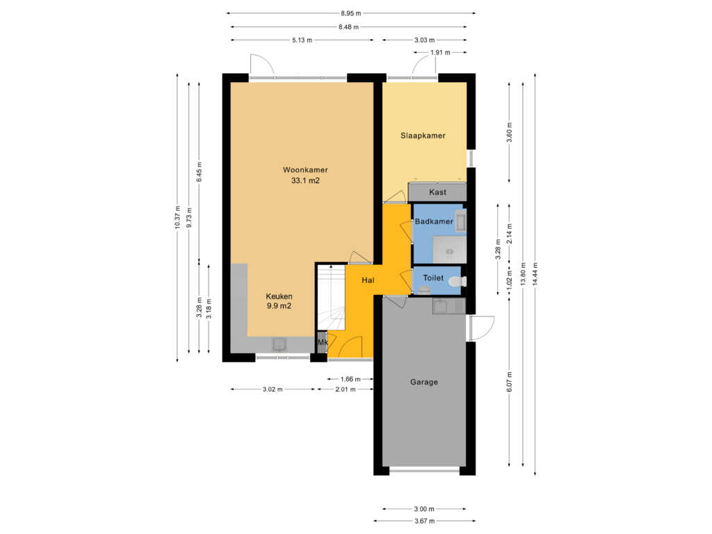 View floorplan of Begane grond of De Zende 5