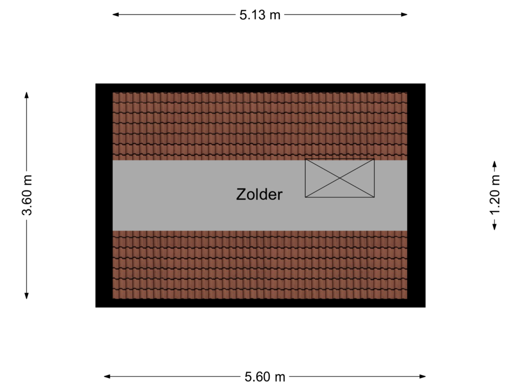 View floorplan of Zolder of De Zende 5