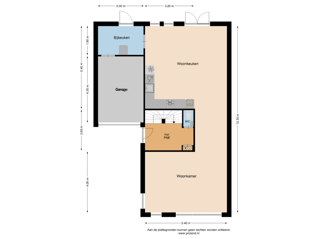 View floorplan of Begane Grond of Mauritslaan 21