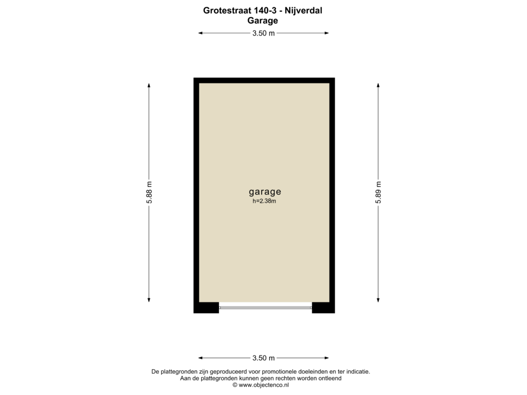 Bekijk plattegrond van GARAGE van Grotestraat 140-03