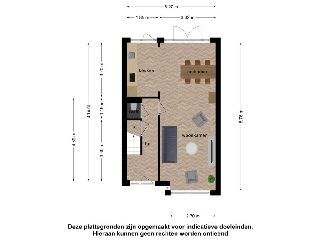 Bekijk plattegrond van Begane grond van Pastoor Pottersplein 55