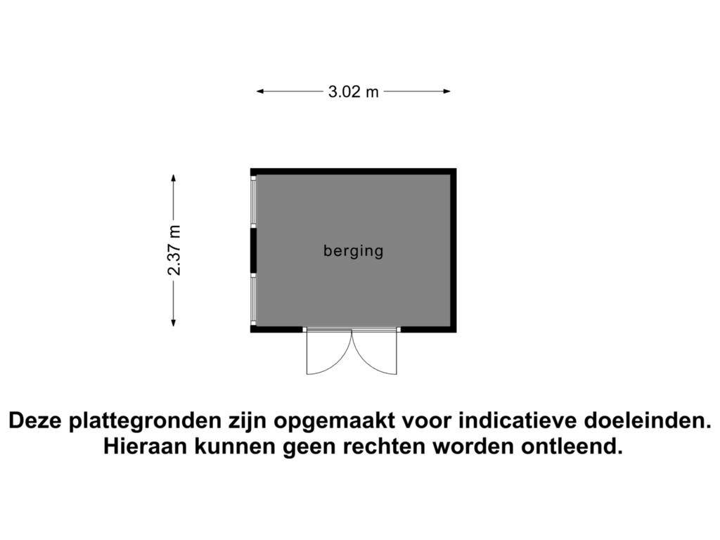 Bekijk plattegrond van Berging van Pastoor Pottersplein 55