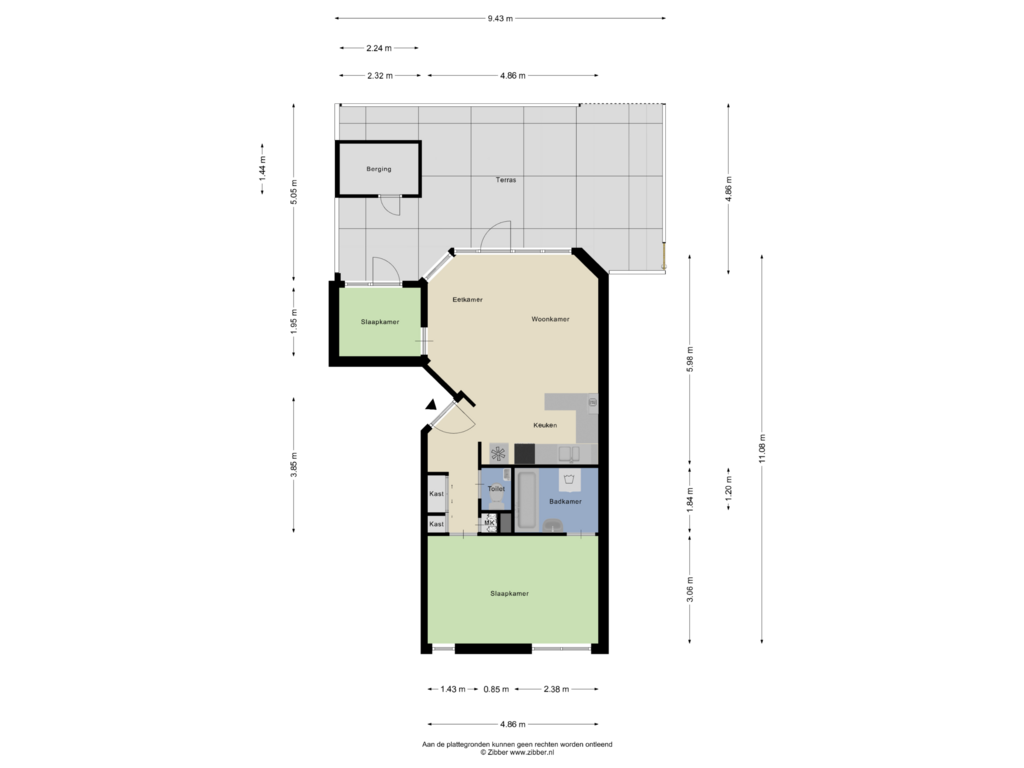 Bekijk plattegrond van Appartement van Reidans 70