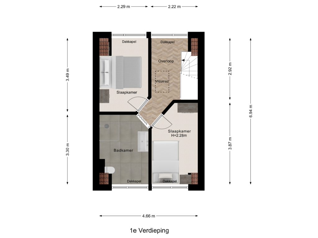 Bekijk plattegrond van 1e Verdieping van Schuytstraat 84