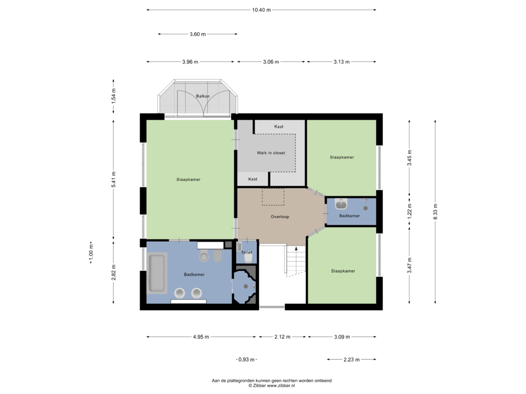 Bekijk plattegrond van Eerste verdieping van Borgelerhofweg 3