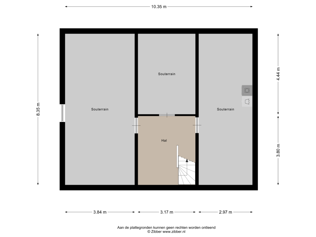 Bekijk plattegrond van Souterrain van Borgelerhofweg 3