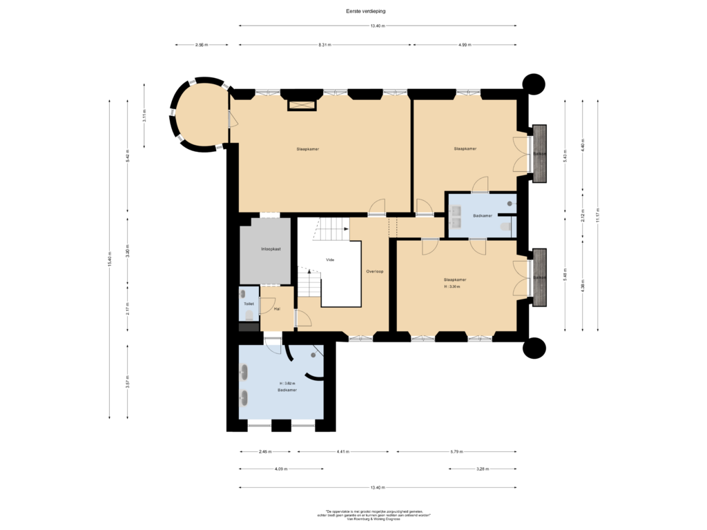 Bekijk plattegrond van Eerste verdieping van Heerenbeek 1