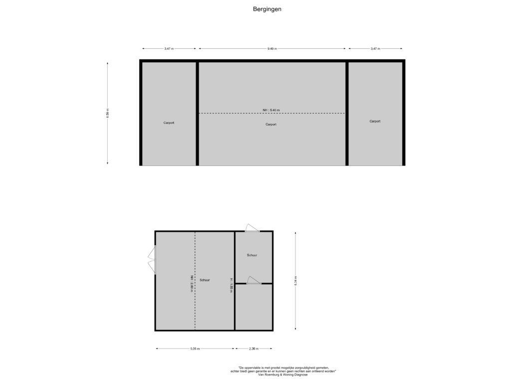 Bekijk plattegrond van Bergingen van Heerenbeek 1