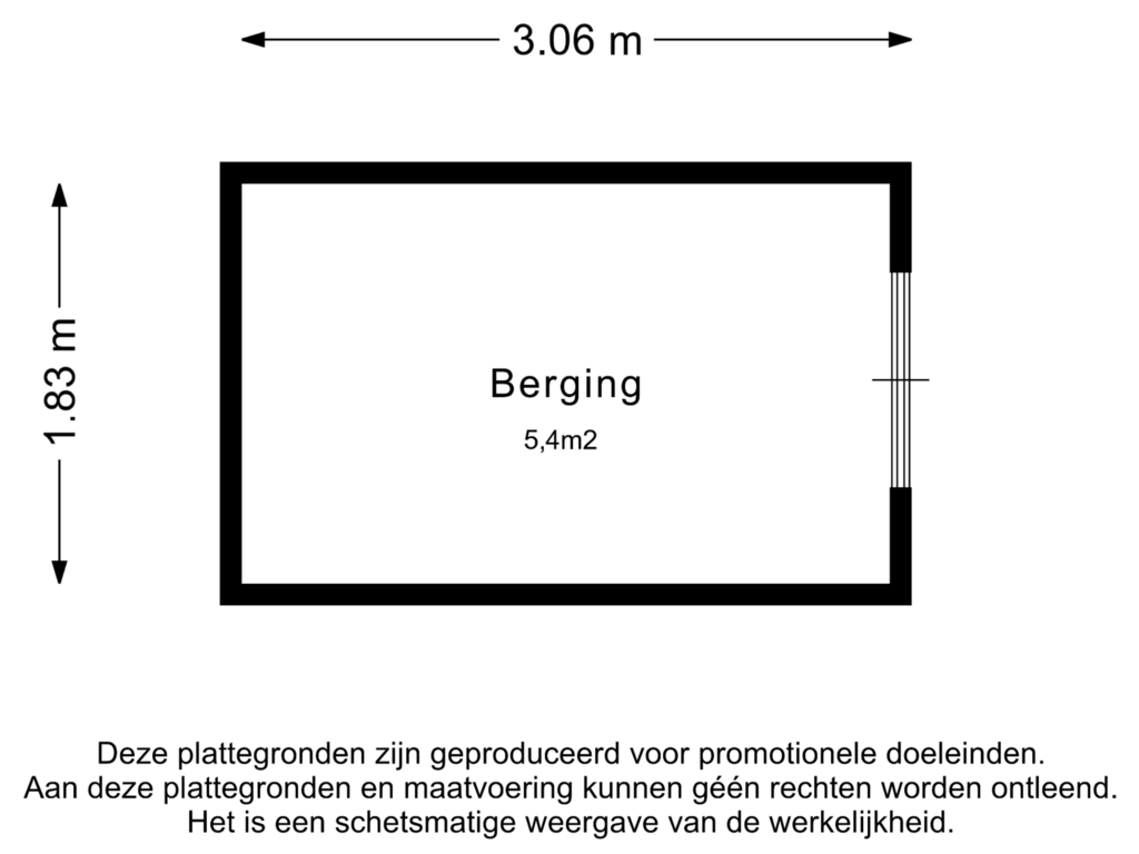 Bekijk plattegrond van Berging van Bagijnenwalstraat 25