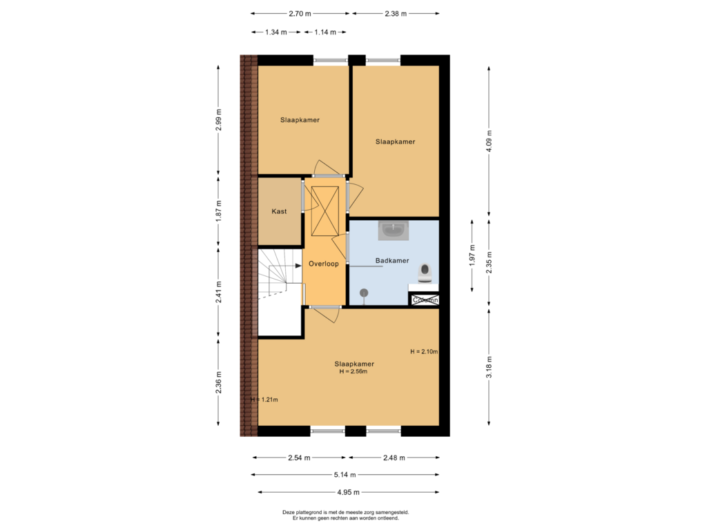 Bekijk plattegrond van Eerste verdieping van Dorpstienden 14-M