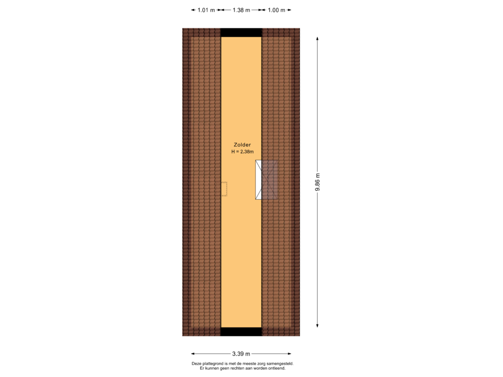 Bekijk plattegrond van Zolder van Dorpstienden 14-M