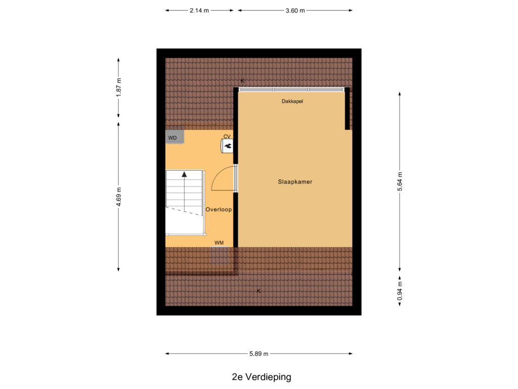 Bekijk plattegrond van 2e Verdieping van Vliet 27