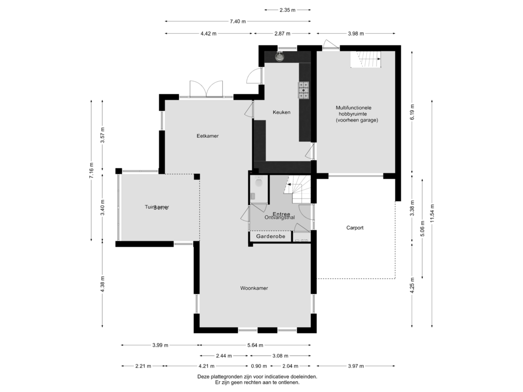 Bekijk plattegrond van BEGANE GROND van Booyenhoek 40