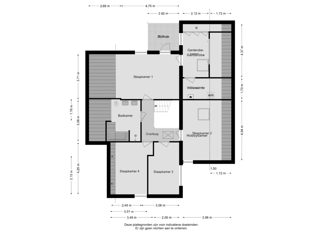 Bekijk plattegrond van 1E VERDIEPING van Booyenhoek 40