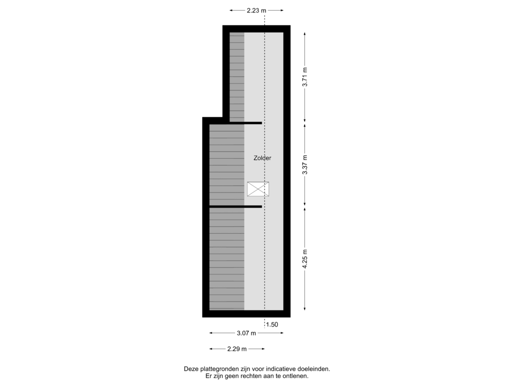 Bekijk plattegrond van BERGZOLDER van Booyenhoek 40