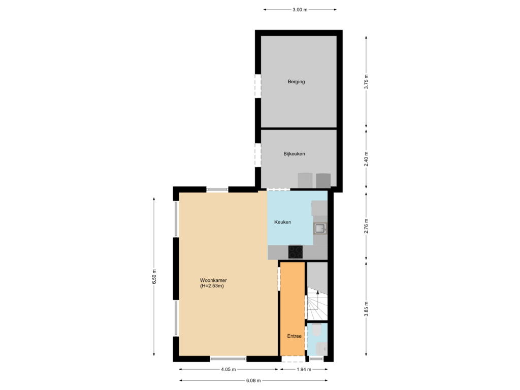 Bekijk plattegrond van First floor van Burgemeester Schrijnderlaan 7