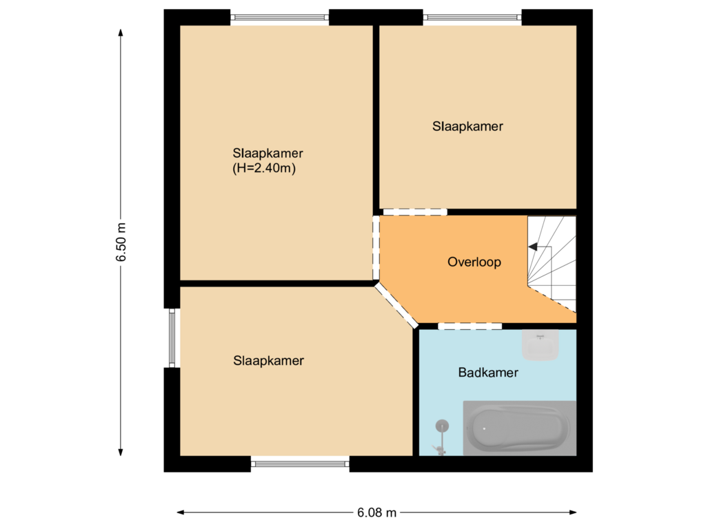 Bekijk plattegrond van Floor 1 van Burgemeester Schrijnderlaan 7