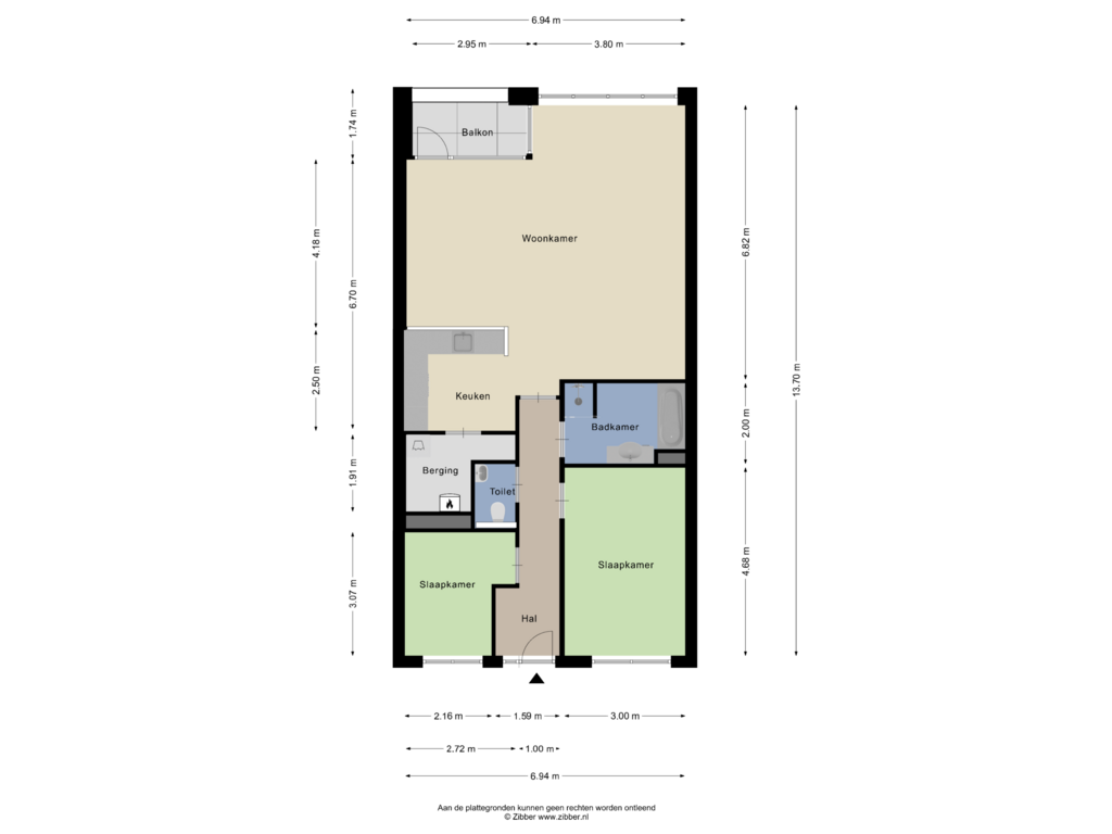 Bekijk plattegrond van Appartement van Burgemeester Ruttenplein 207