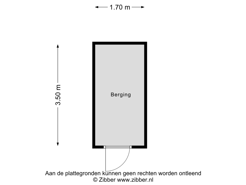 Bekijk plattegrond van Berging van Burgemeester Ruttenplein 207