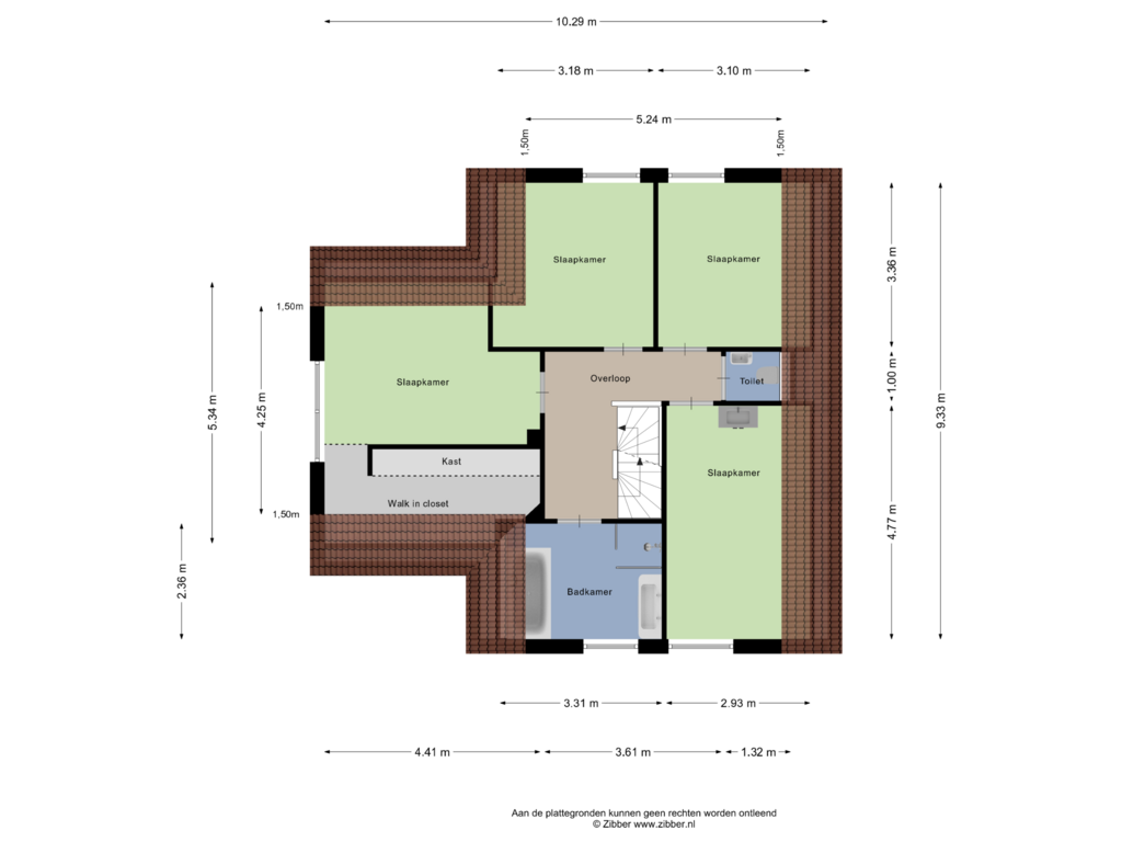 Bekijk plattegrond van Eerste Verdieping van Eibergsestraat 15