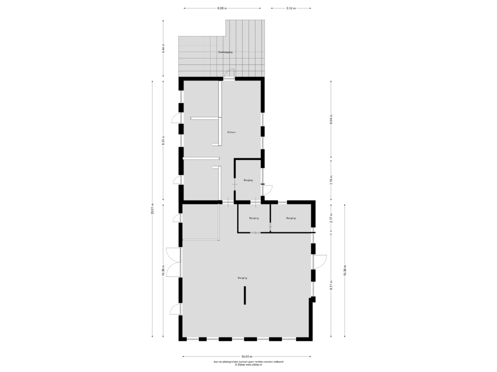 Bekijk plattegrond van Berging van den Dam 23