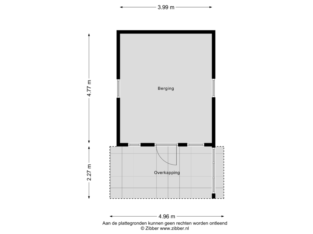 Bekijk plattegrond van Berging van den Dam 23