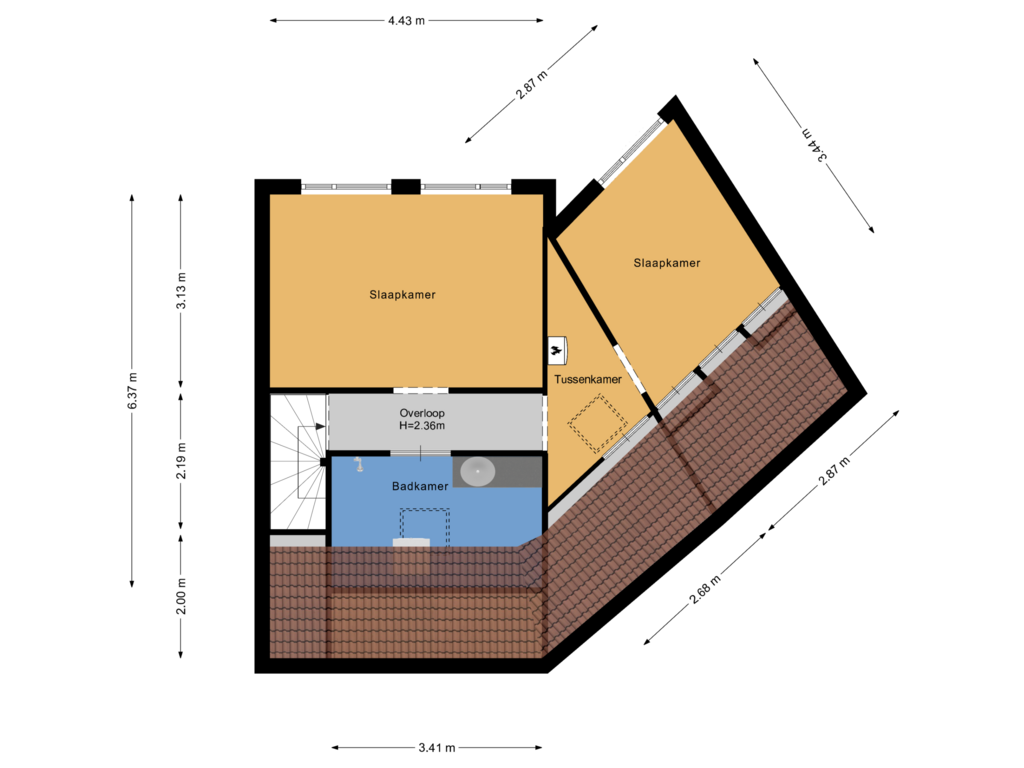 Bekijk plattegrond van Eerste verdieping van Boomklever 22