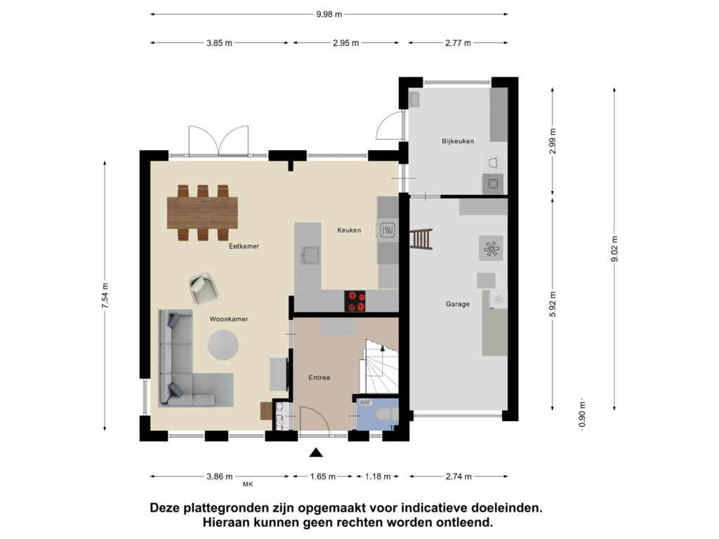 Bekijk plattegrond van Begane Grond van Liniestraat 2