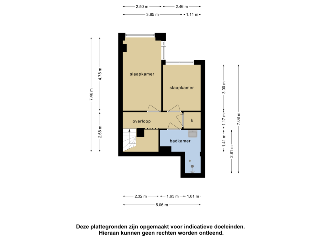 View floorplan of Appartement  1e of Radarweg 420