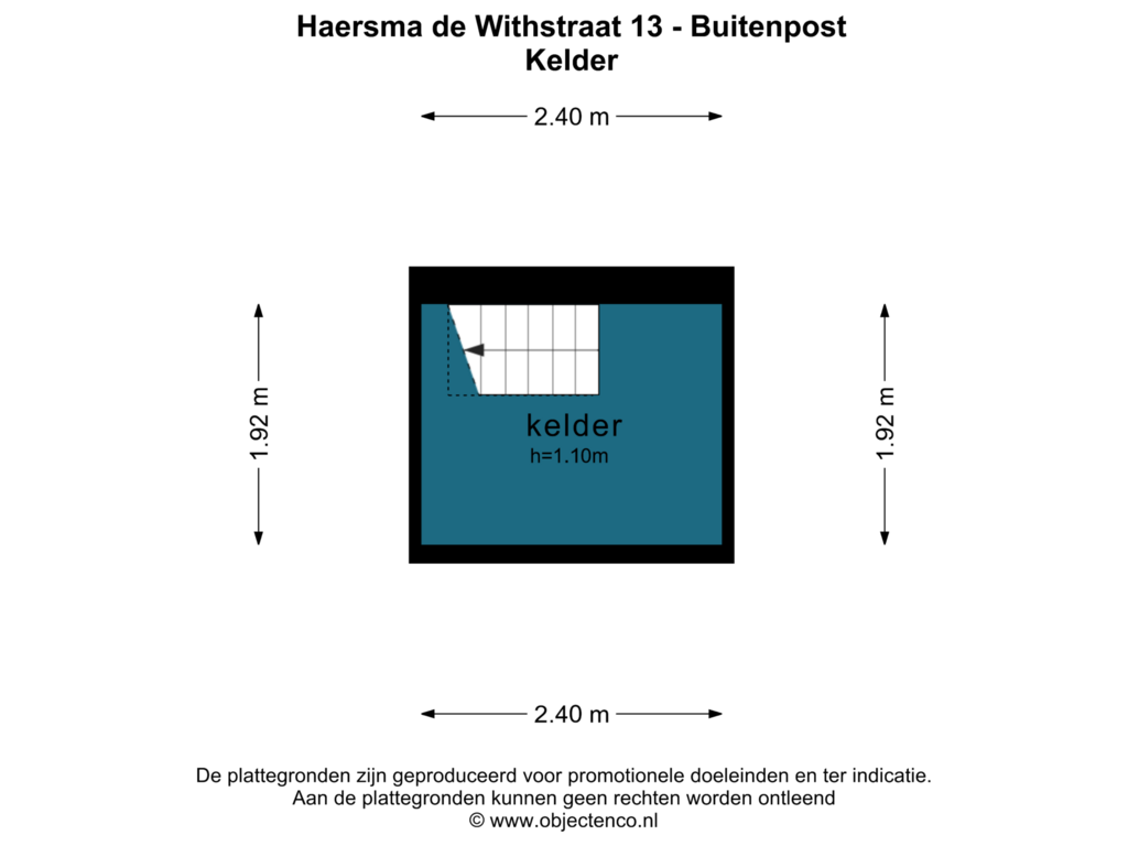 Bekijk plattegrond van KELDER van Haersma de Withstraat 13