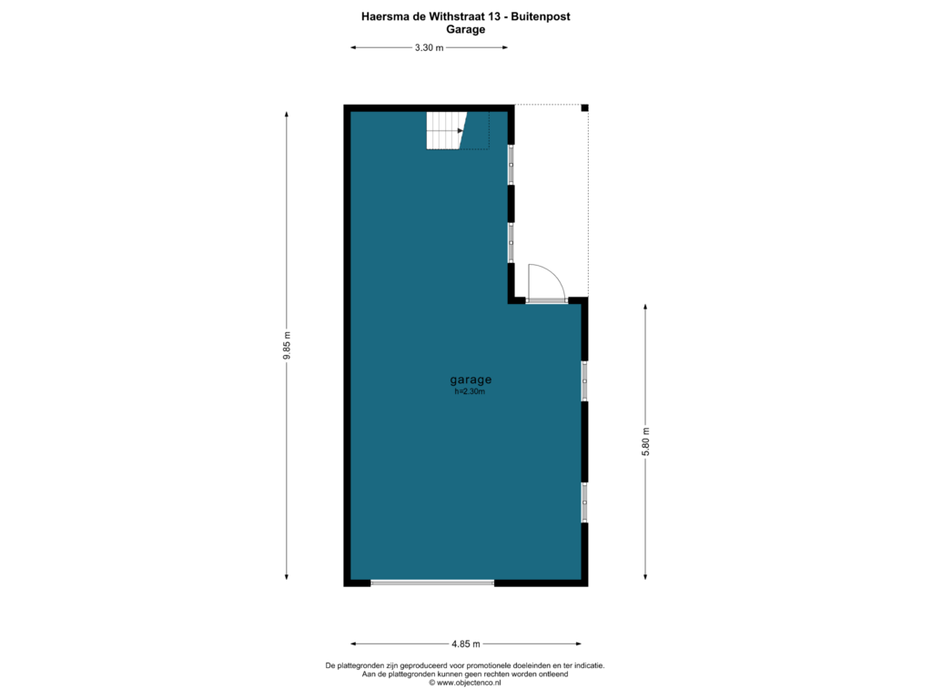 Bekijk plattegrond van GARAGE van Haersma de Withstraat 13