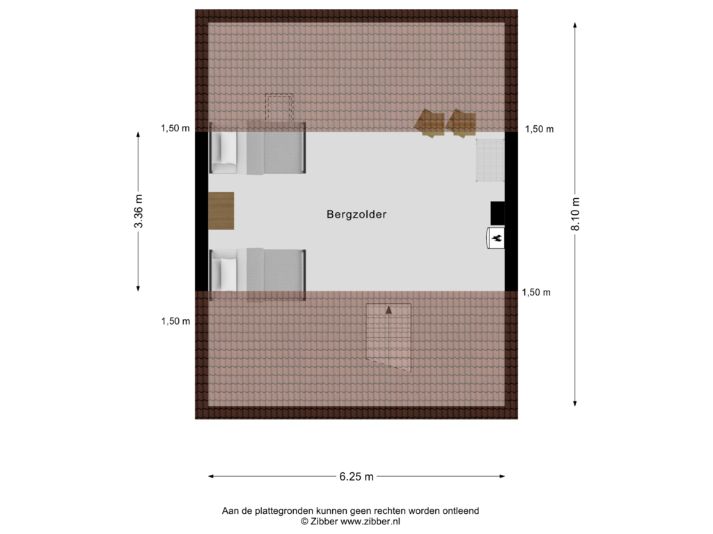 Bekijk plattegrond van Tweede verdieping van Tromplaan 2