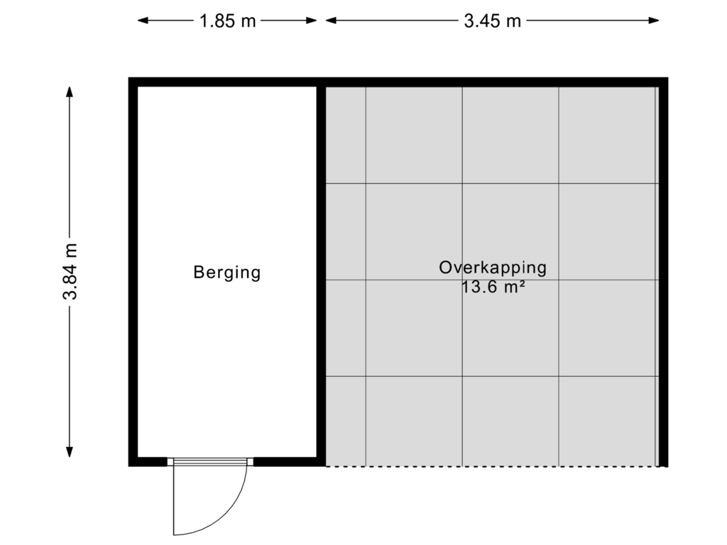 View floorplan of Berging of O Lv Vrouw ter Duinenln 95