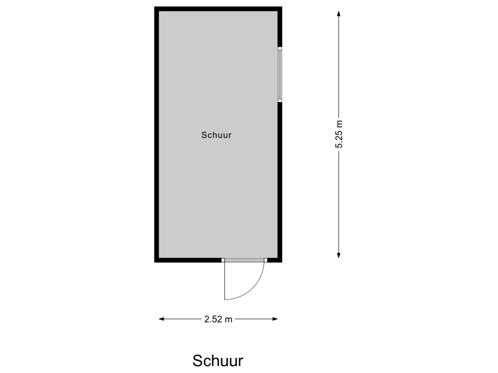 Bekijk plattegrond van Schuur van ten Houtenstraat 1