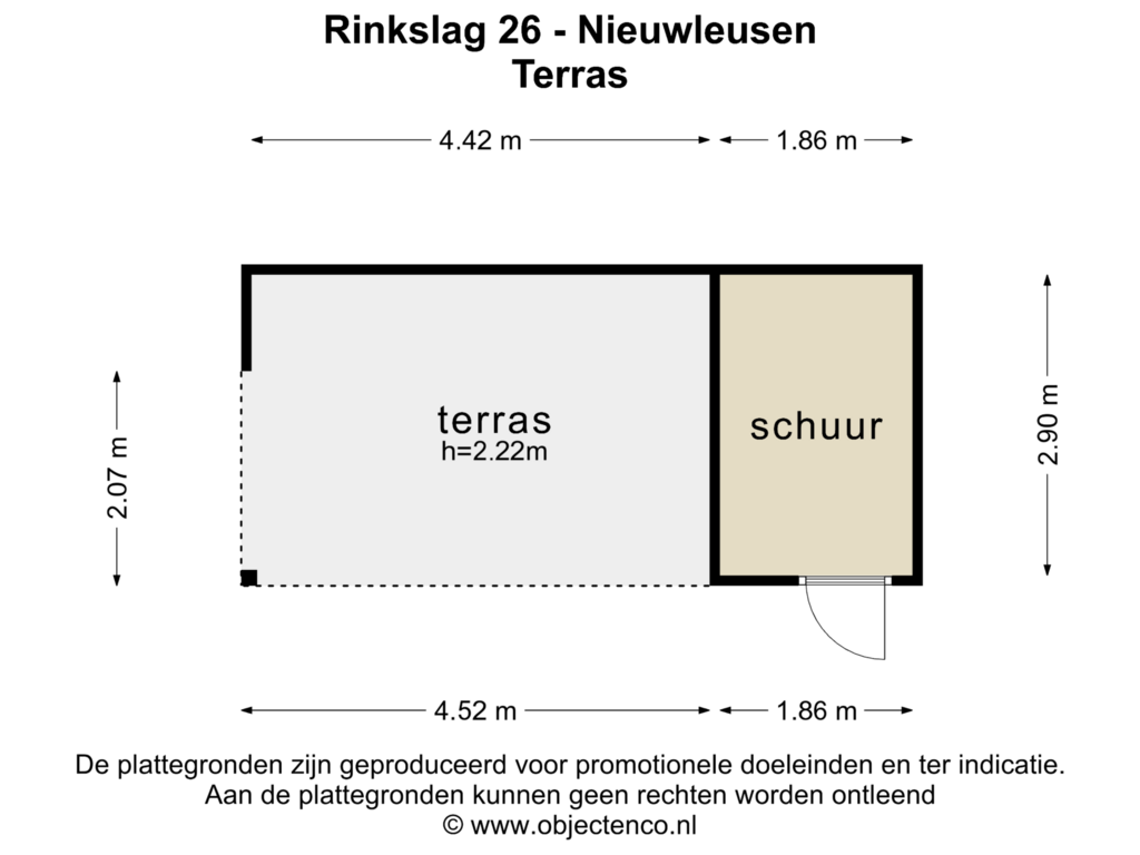 View floorplan of TERRAS of Rinkslag 26