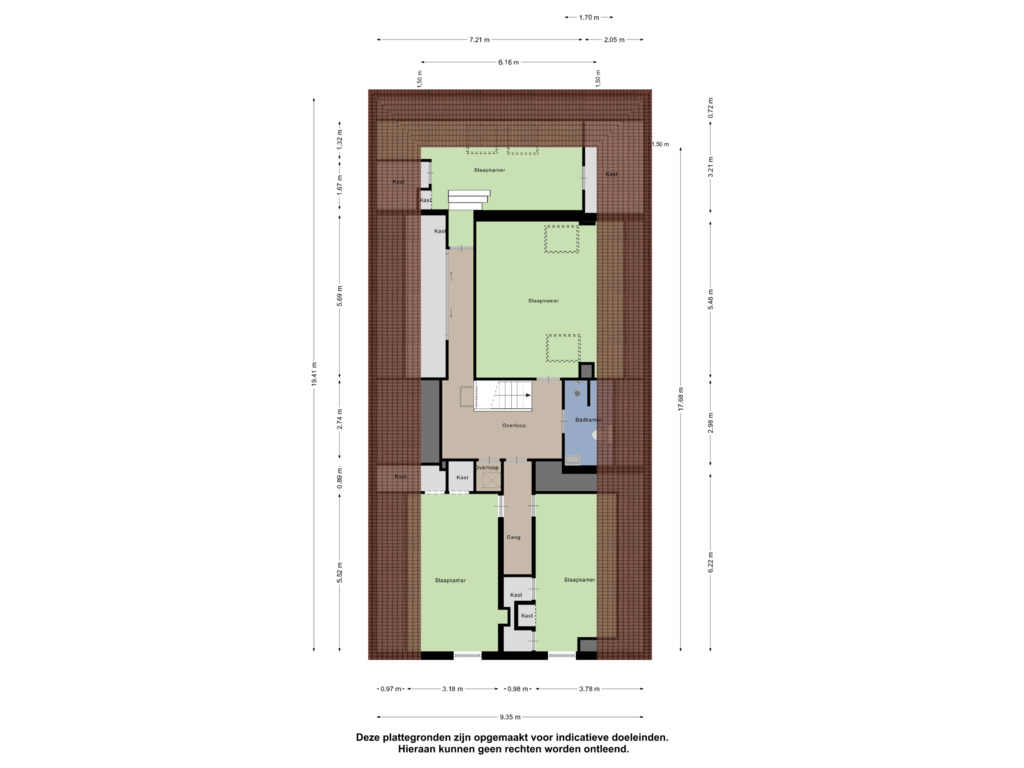 View floorplan of Eerste Verdieping of Wolddijk 17