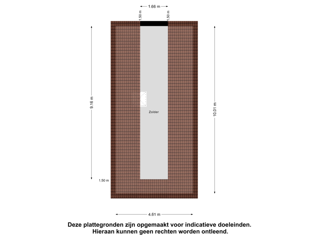 View floorplan of Zolder of Wolddijk 17