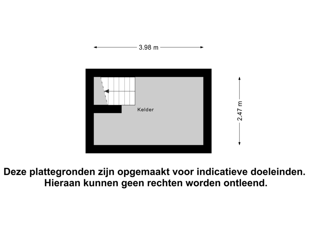 View floorplan of Kelder of Wolddijk 17