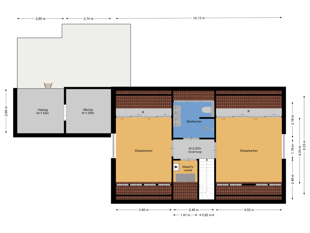 Bekijk plattegrond van Eerste verdieping van Karel Doormanlaan 4