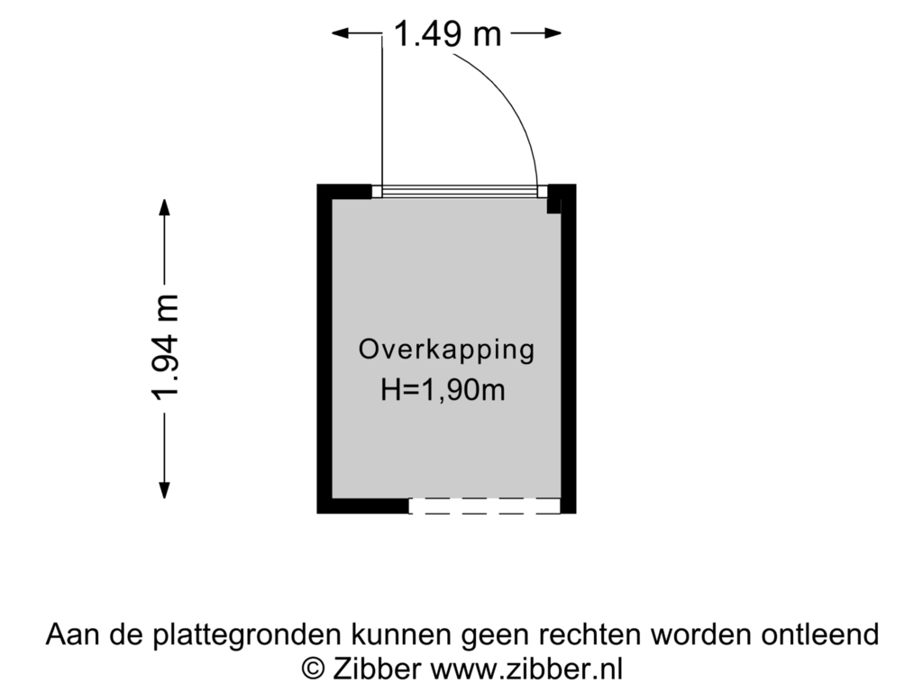 View floorplan of Overkapping of Jaersveltstraat 14-C