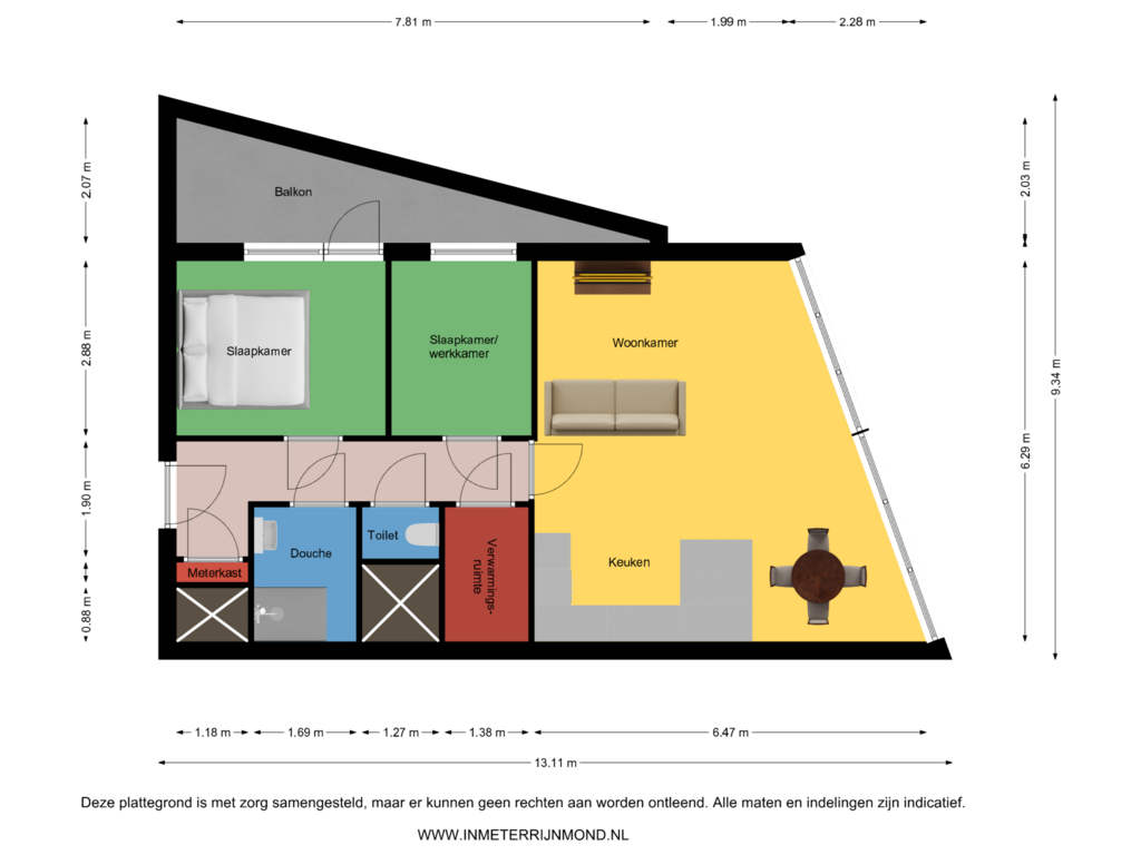 Bekijk plattegrond van Verdieping van Bierstraat 161