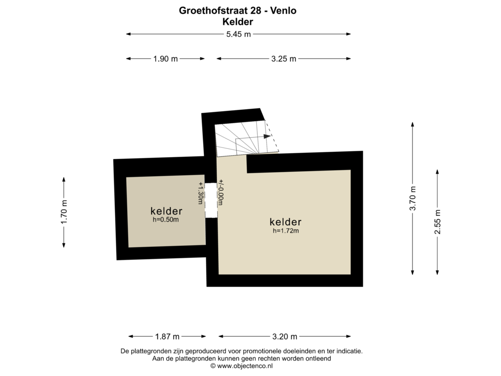 Bekijk plattegrond van KELDER van Groethofstraat 28