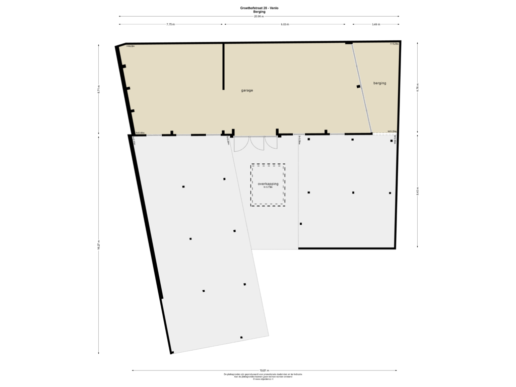 Bekijk plattegrond van BERGING van Groethofstraat 28