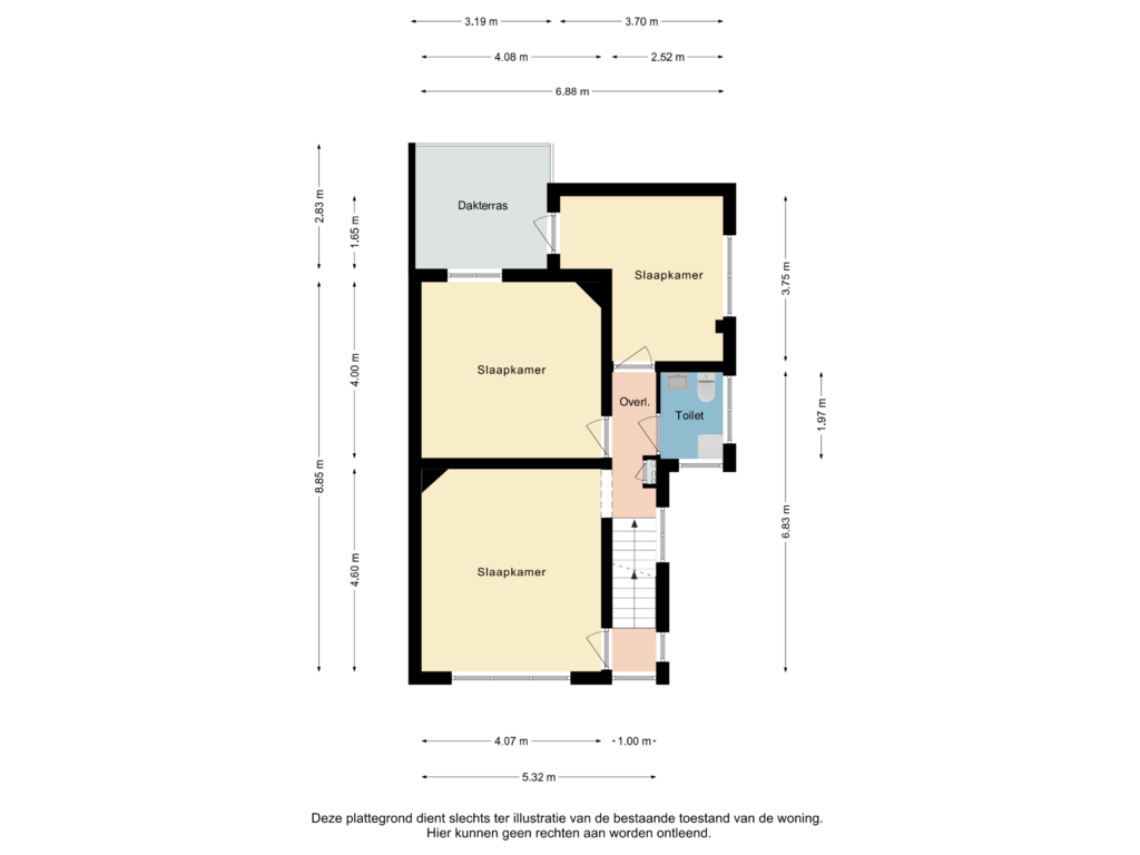 View floorplan of Verdieping of Emmalaan 31