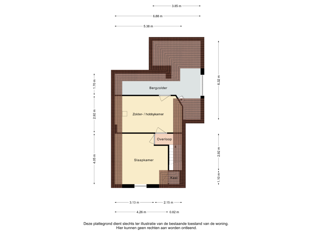 View floorplan of Zolder of Emmalaan 31